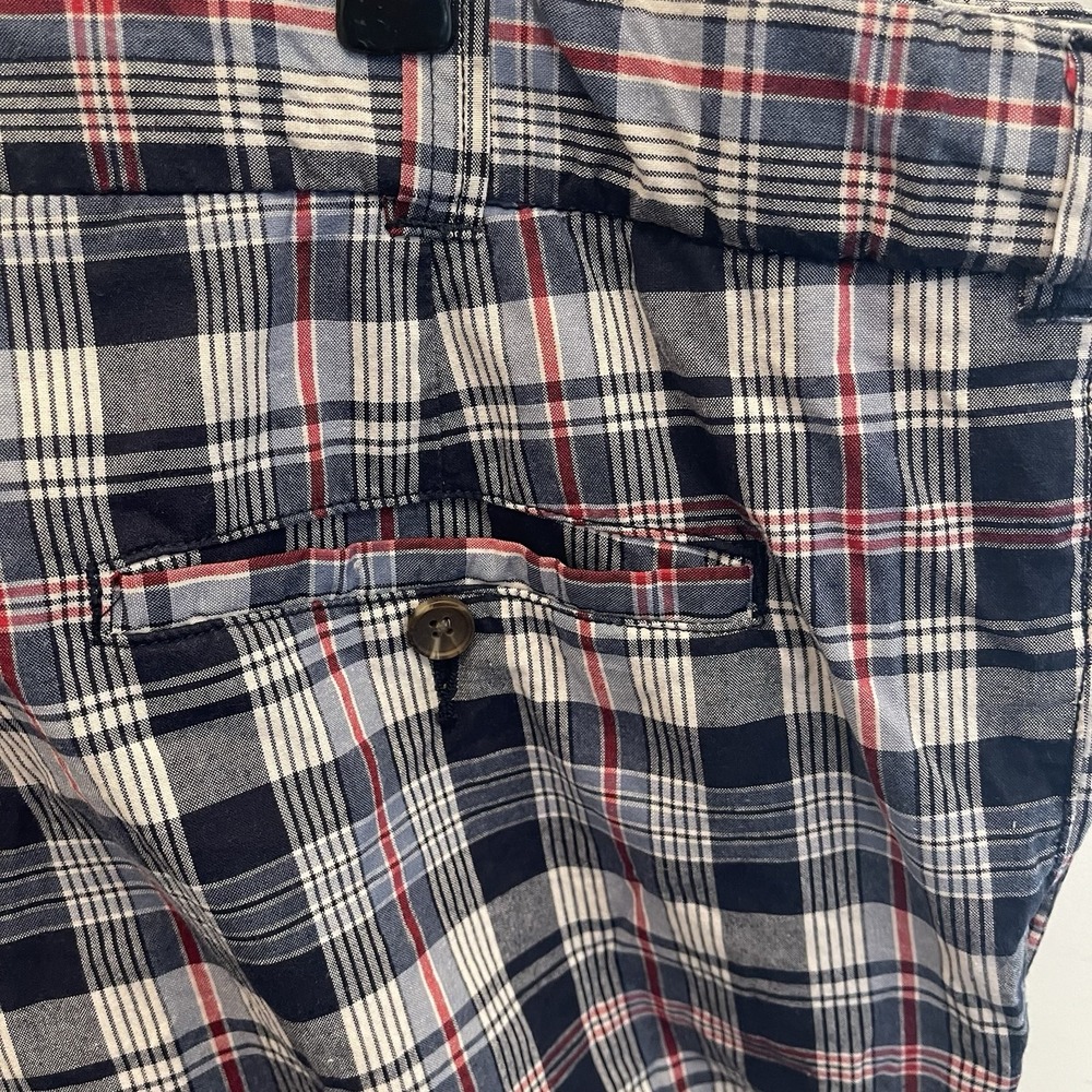 Harbor Bay‎ 48 Blue Plaid Casual Walking Shorts Expander Side Panels Preppy - Picture 5 of 6